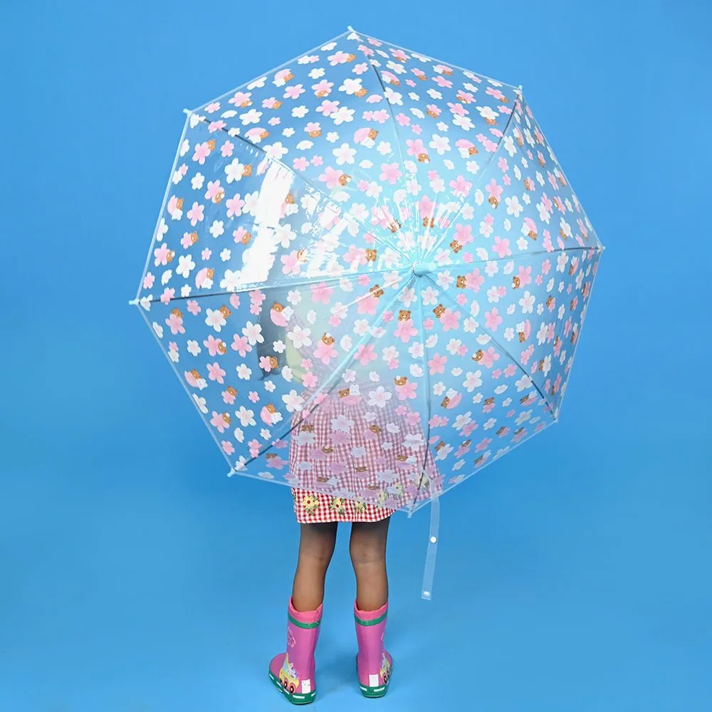 Transparent Blue Bunny Umbrella for Kids