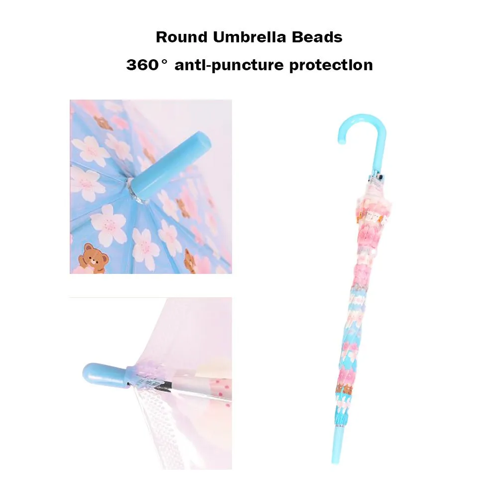 Transparent Blue Bunny Umbrella for Kids