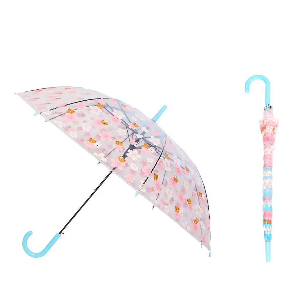 Transparent Blue Bunny Umbrella for Kids