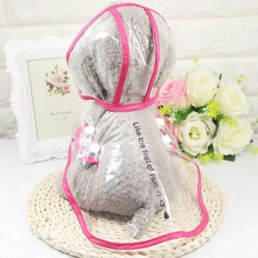 TRANSPARENT DOG RAINCOAT JACKET
