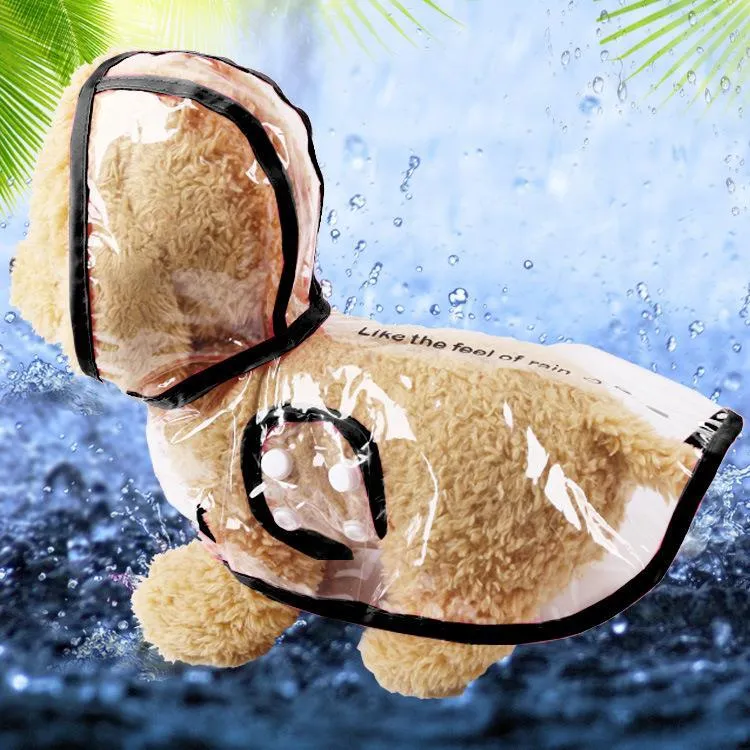 TRANSPARENT DOG RAINCOAT JACKET