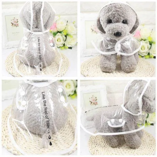 TRANSPARENT DOG RAINCOAT JACKET