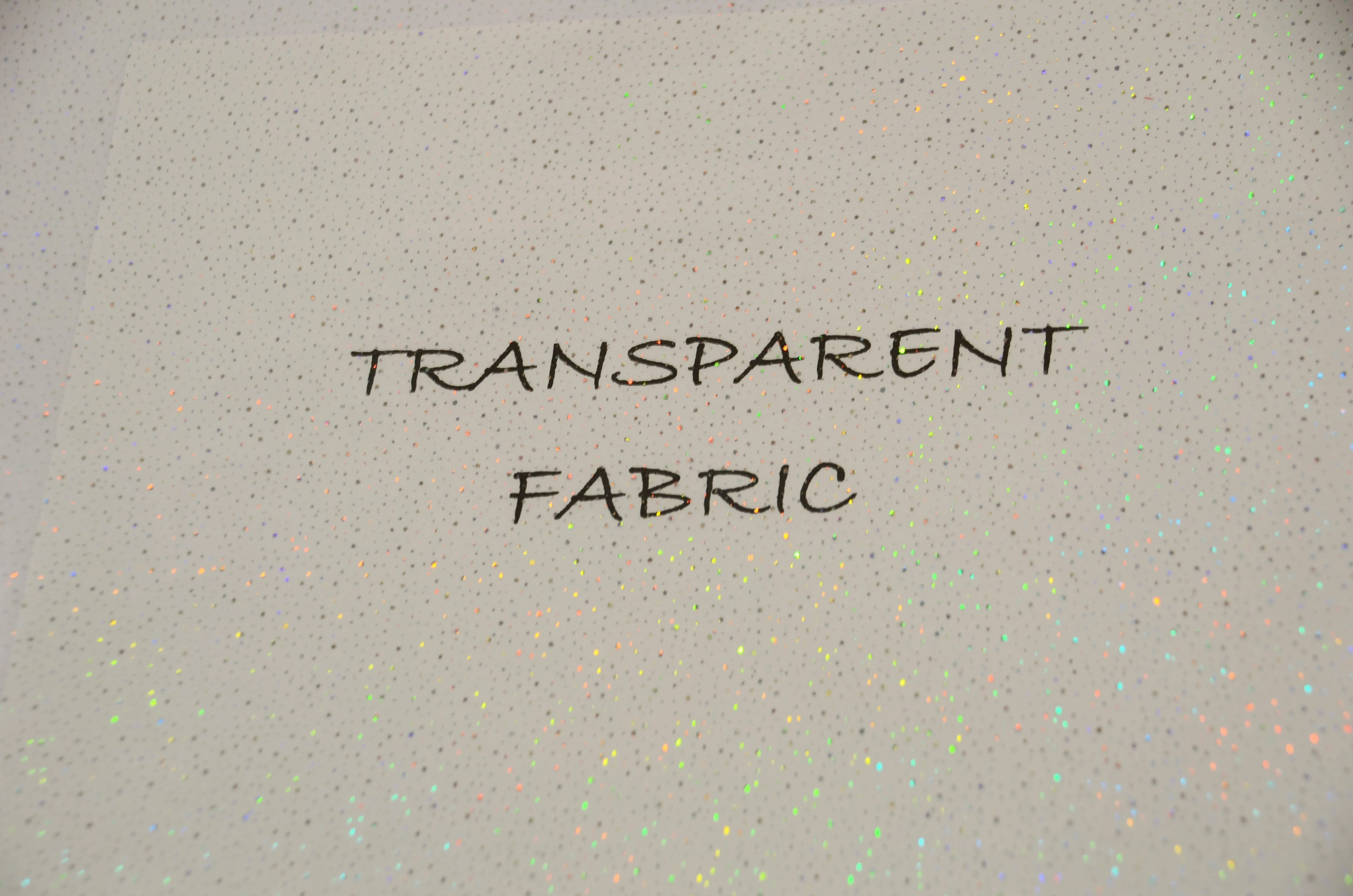 Transparent Glitter TPU Fabric | Holographic TPU Fabric Yard x 54" Wide | Rainbow & Waterproof TPU | Non Transparent | Soft Non Stretch