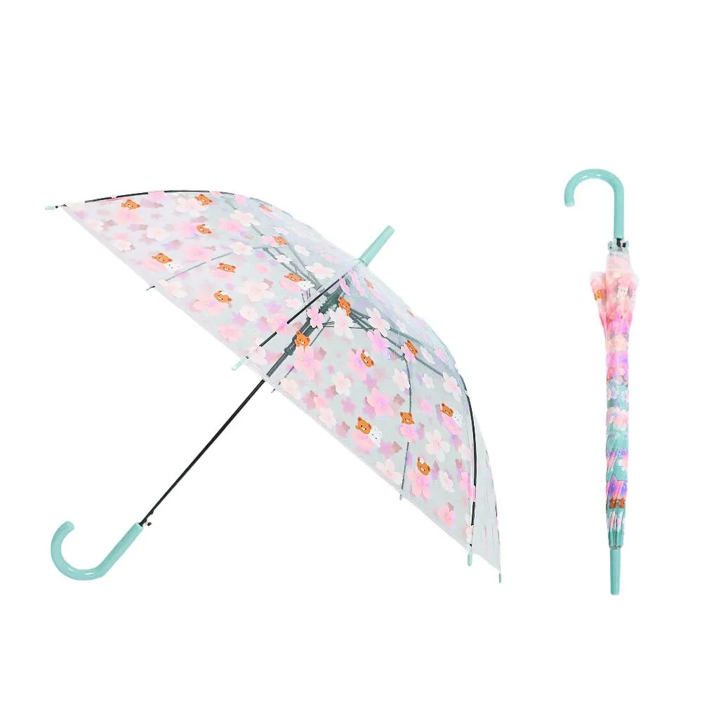Transparent Green Bunny Umbrella for Kids