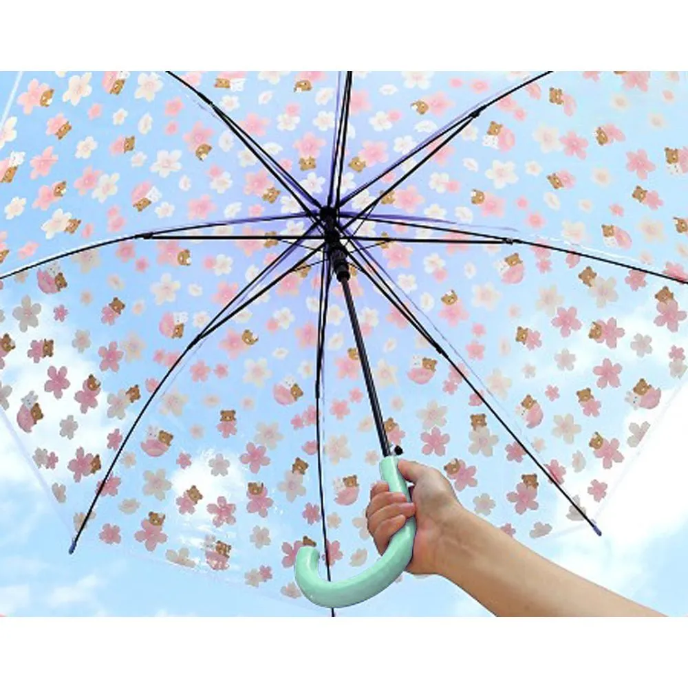 Transparent Green Bunny Umbrella for Kids