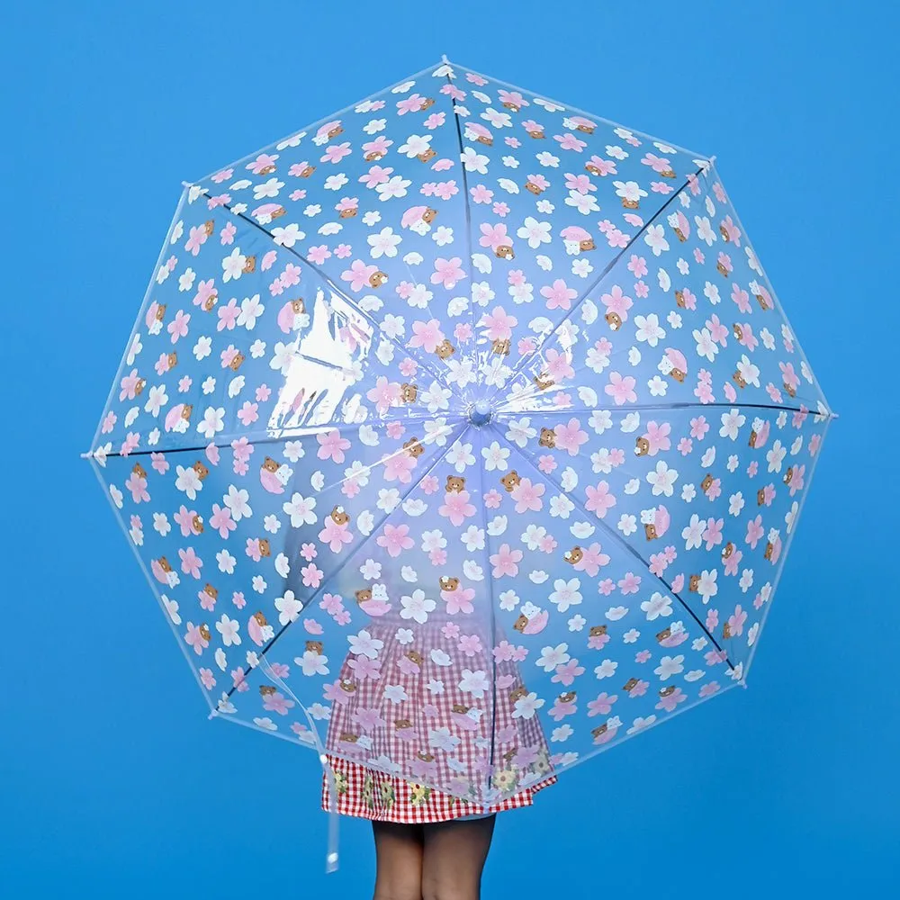Transparent Purple Bunny Umbrella for Kids