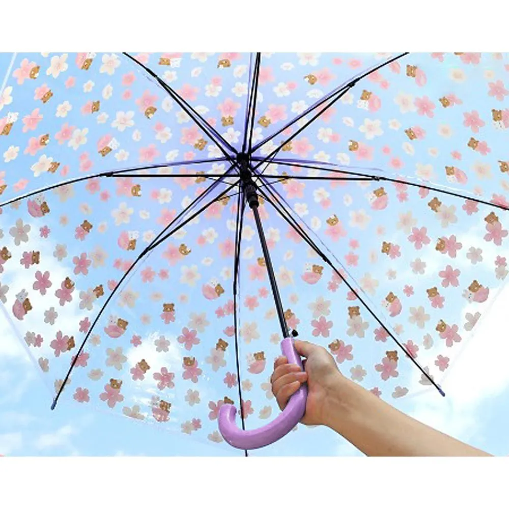 Transparent Purple Bunny Umbrella for Kids