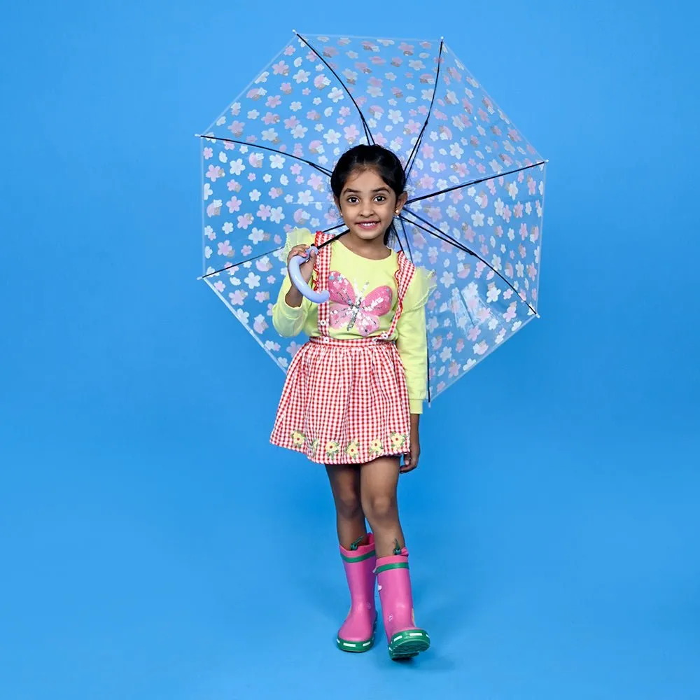 Transparent Purple Bunny Umbrella for Kids