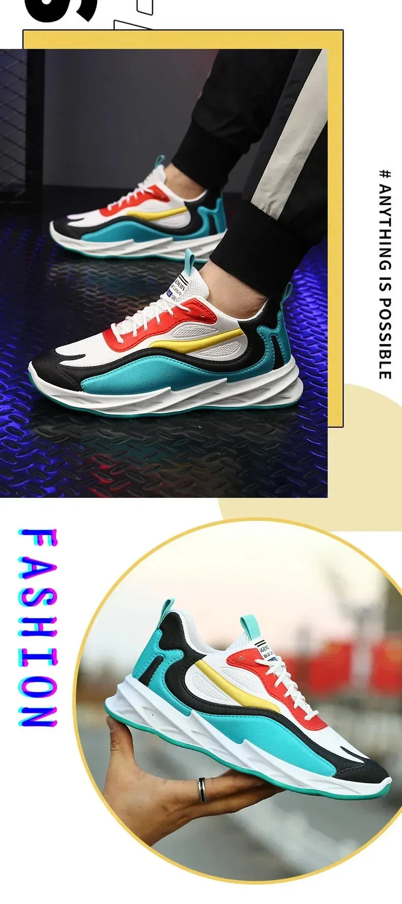 Trendy Cushion Running Sneakers for Outdoor Adventure