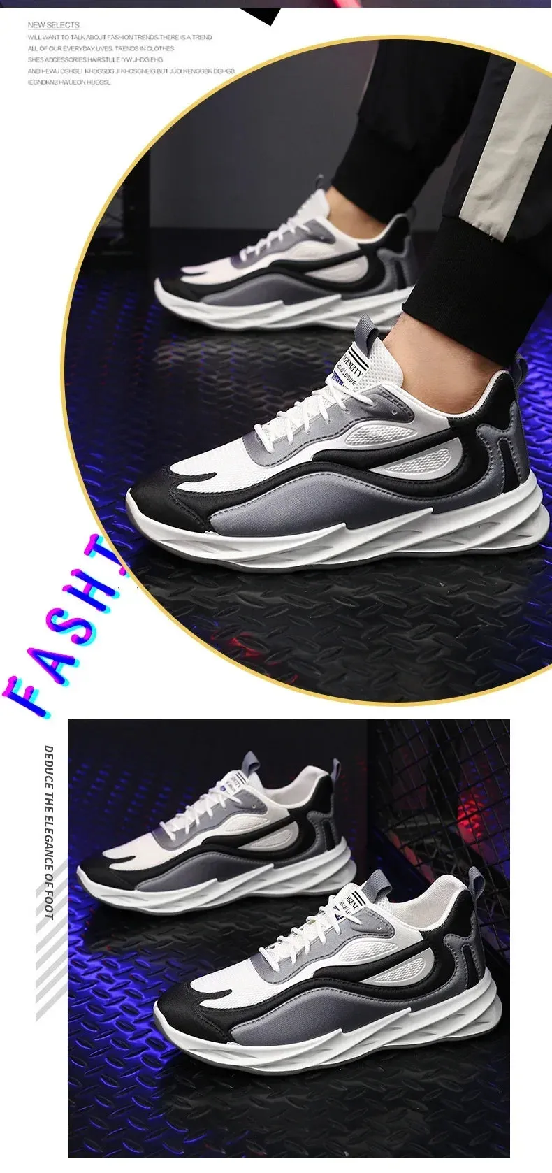 Trendy Cushion Running Sneakers for Outdoor Adventure