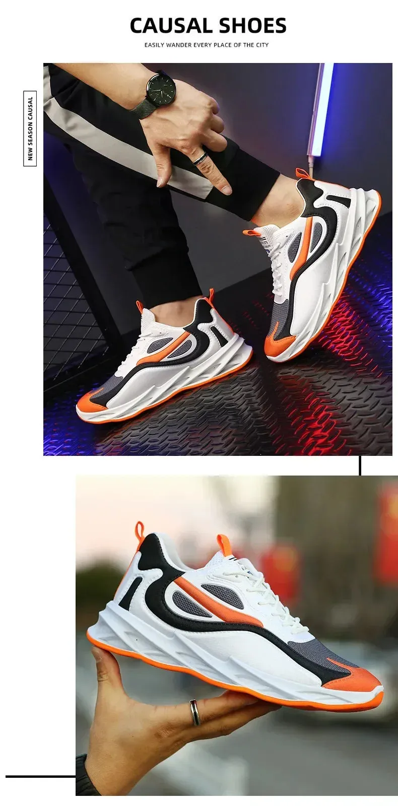 Trendy Cushion Running Sneakers for Outdoor Adventure