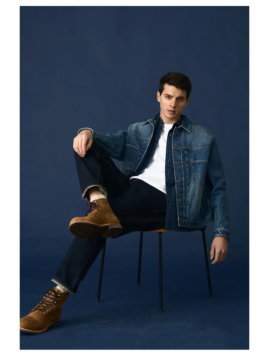 Vertical Striped Denim Jackets
