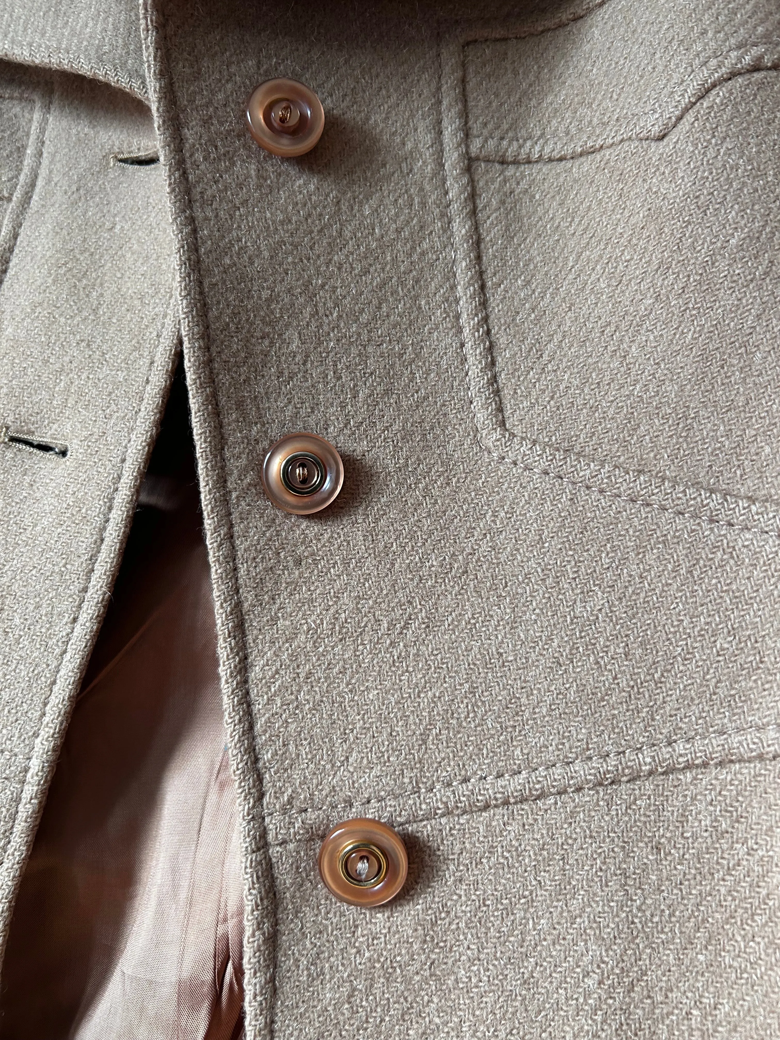 Vintage wool wowen colbert