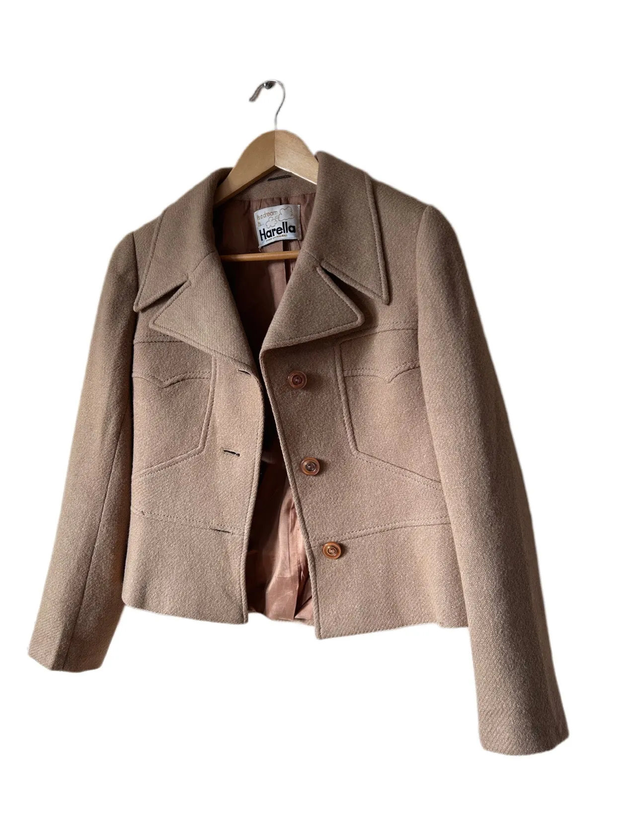 Vintage wool wowen colbert