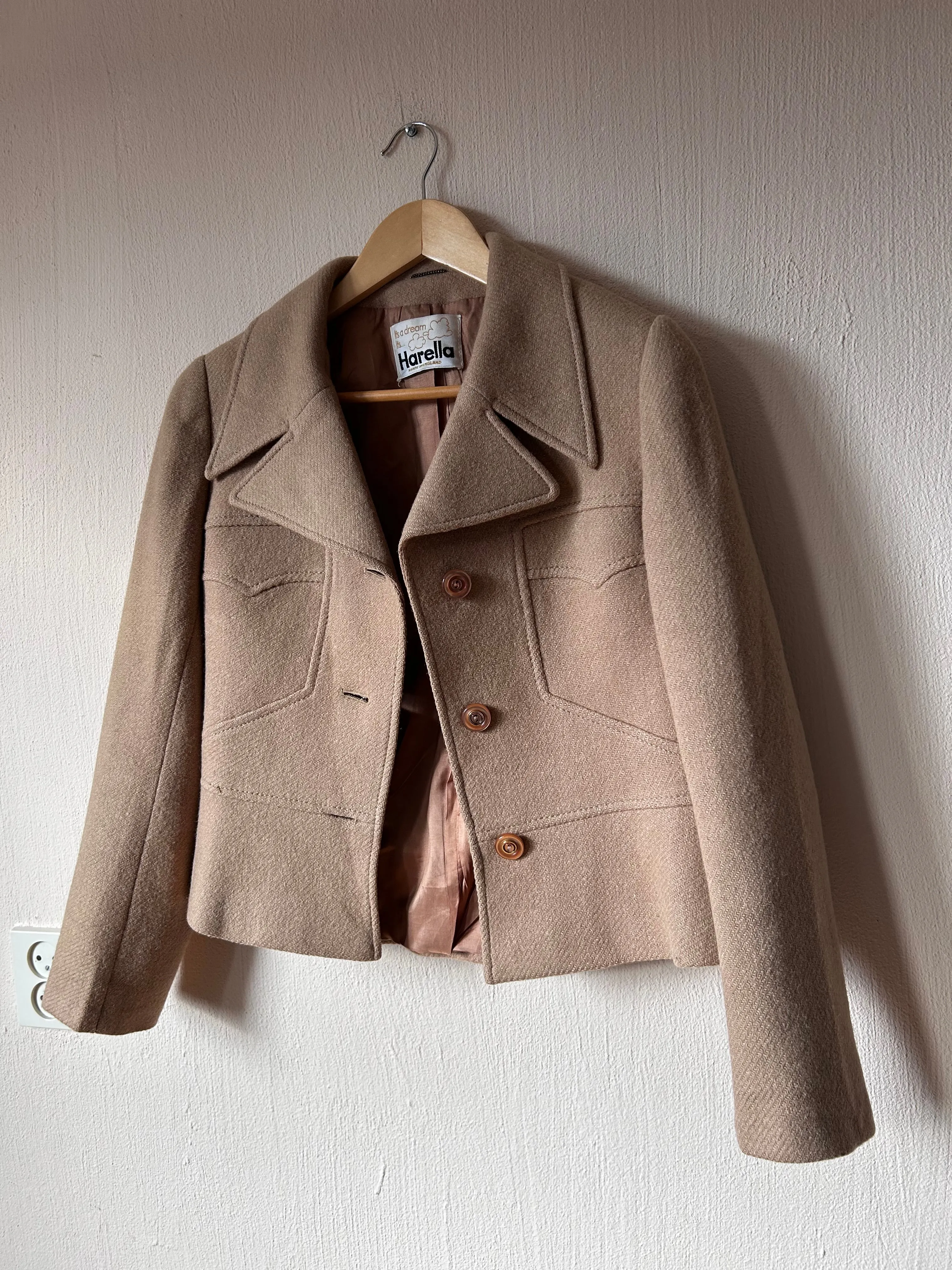 Vintage wool wowen colbert