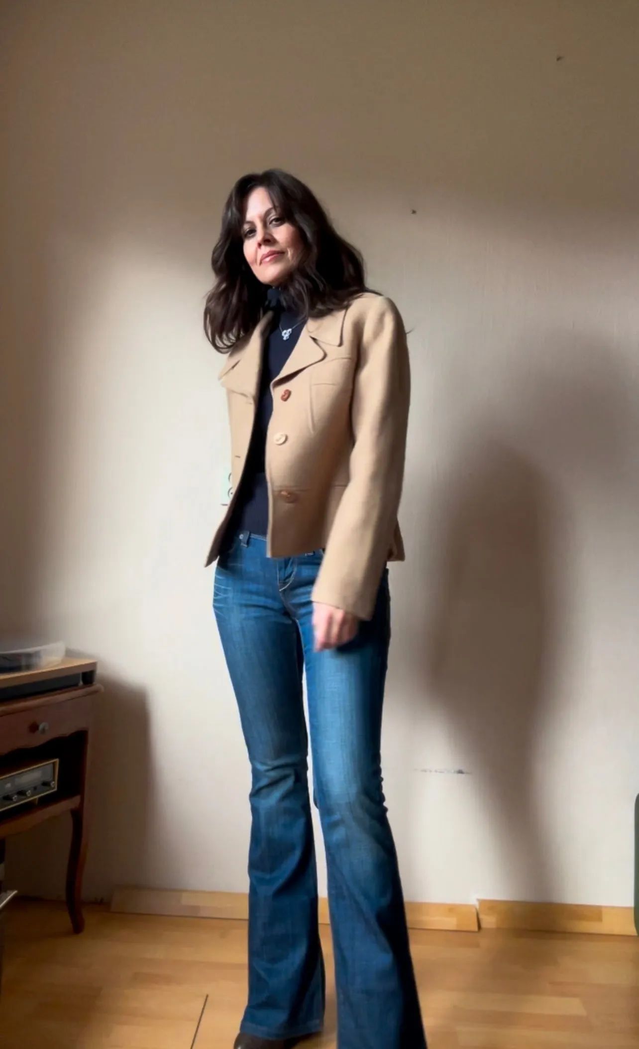 Vintage wool wowen colbert