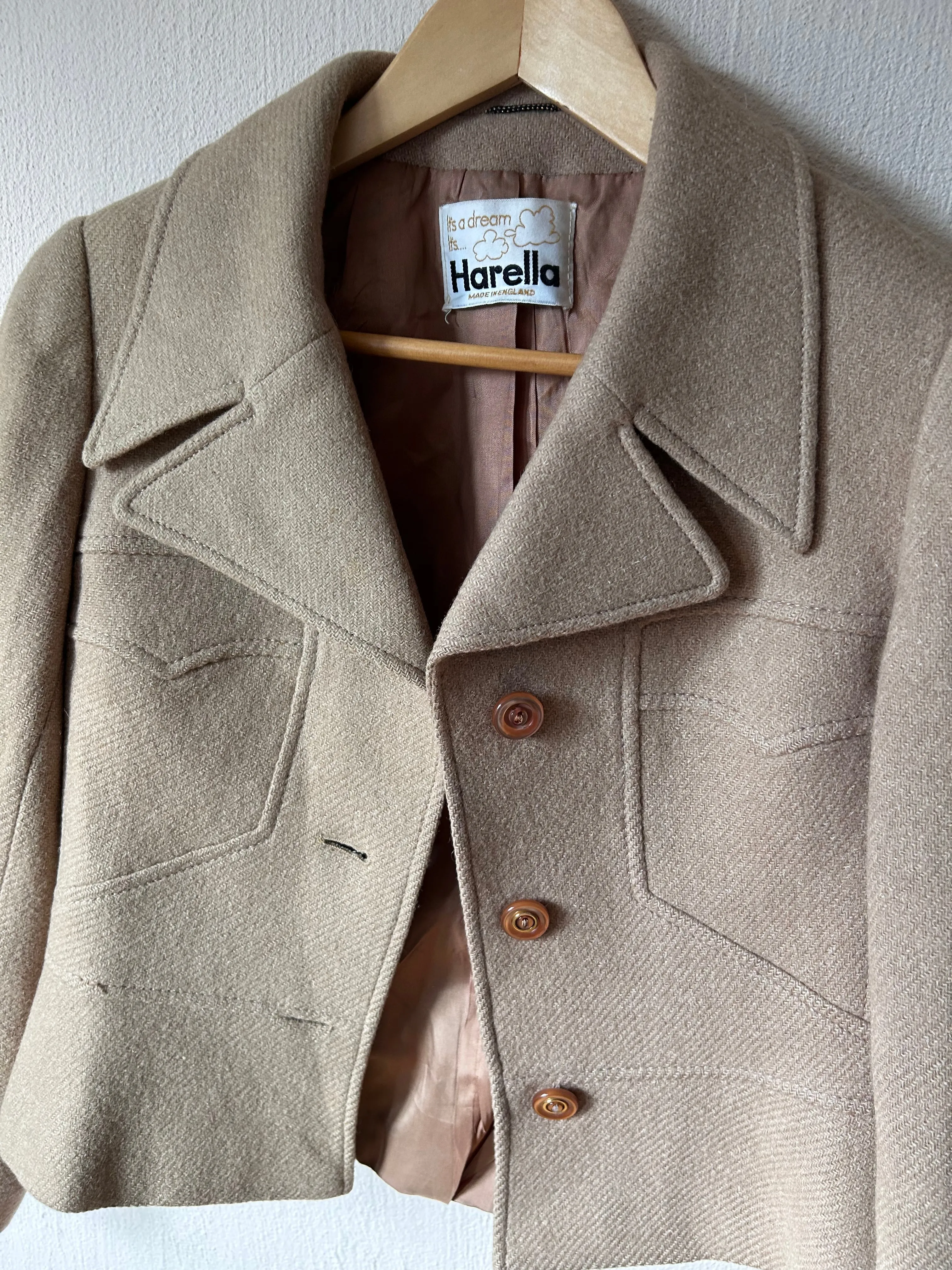 Vintage wool wowen colbert