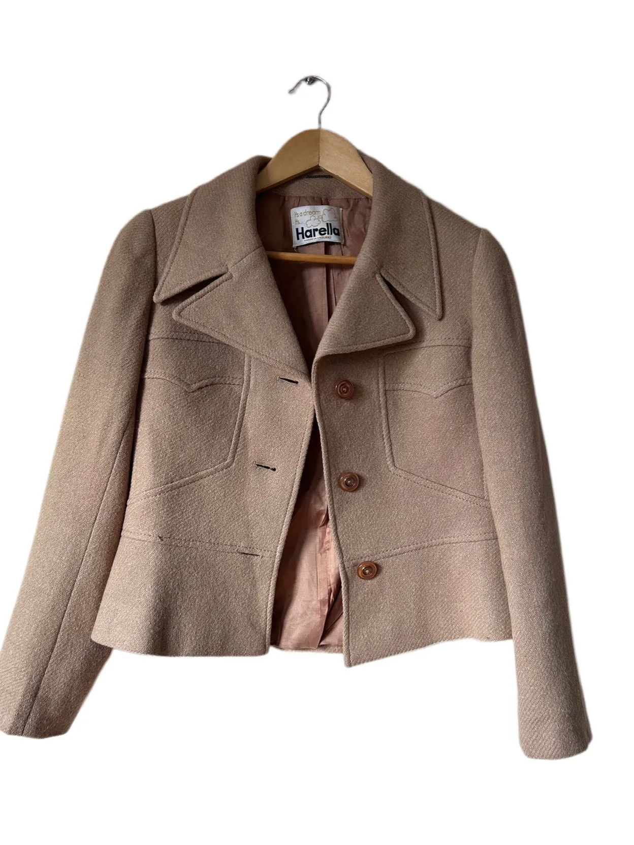 Vintage wool wowen colbert