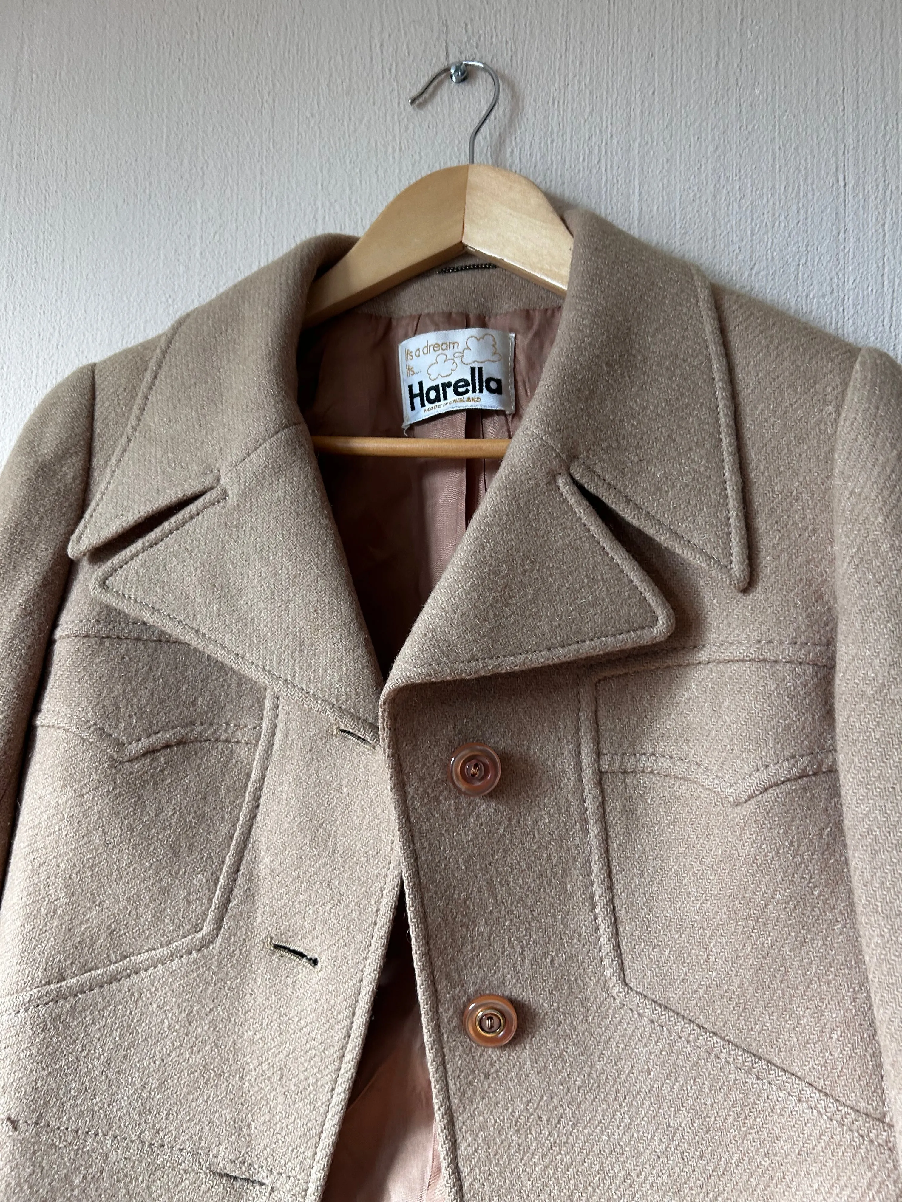 Vintage wool wowen colbert