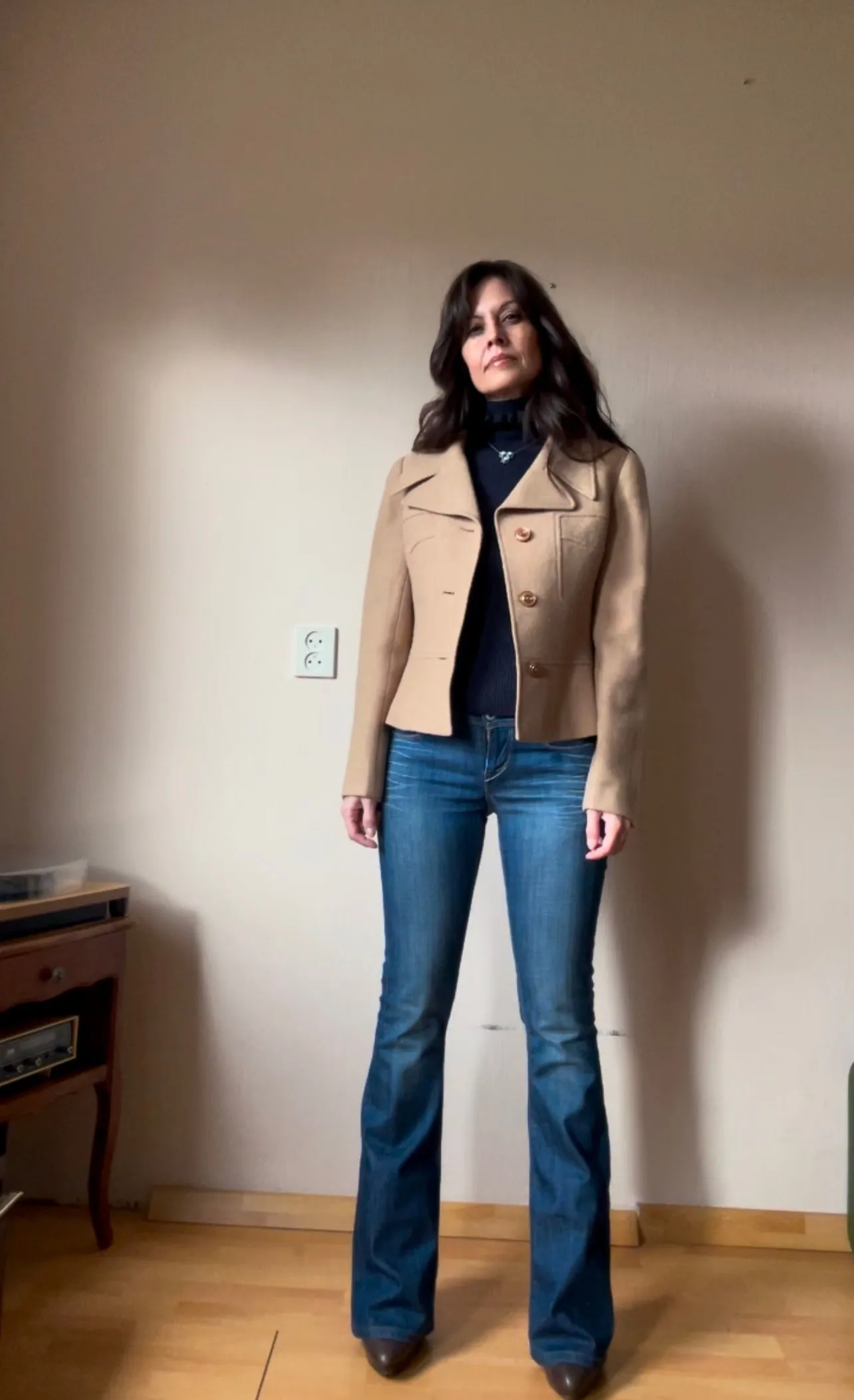 Vintage wool wowen colbert