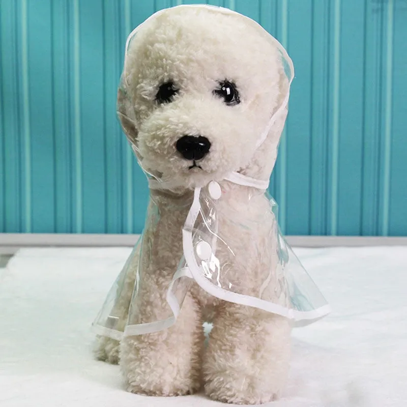 Waterproof Transparent Raincoats XS-XL Dog Raincoat Spring Summer Rain Coats Dog Light Clothes Pet Accessories Puppy Rain