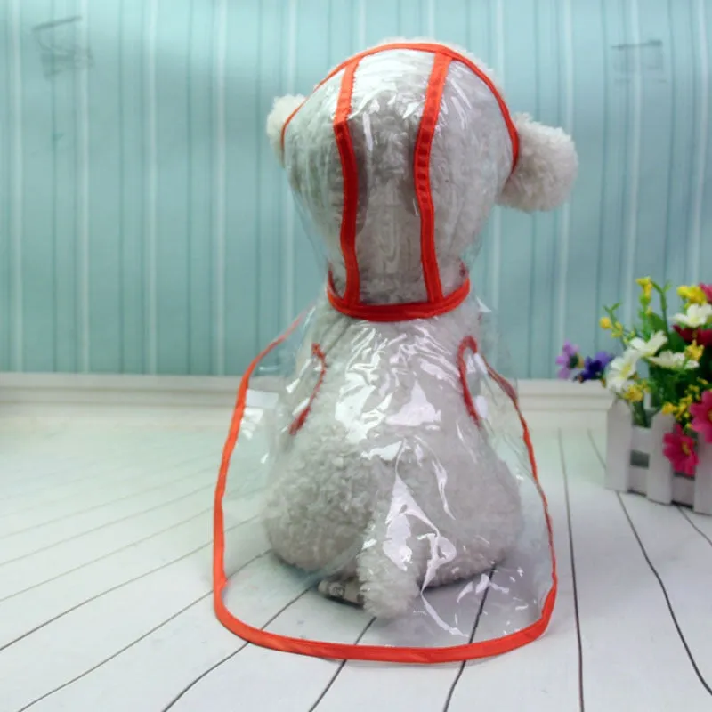 Waterproof Transparent Raincoats XS-XL Dog Raincoat Spring Summer Rain Coats Dog Light Clothes Pet Accessories Puppy Rain