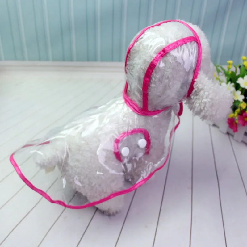 Waterproof Transparent Raincoats XS-XL Dog Raincoat Spring Summer Rain Coats Dog Light Clothes Pet Accessories Puppy Rain