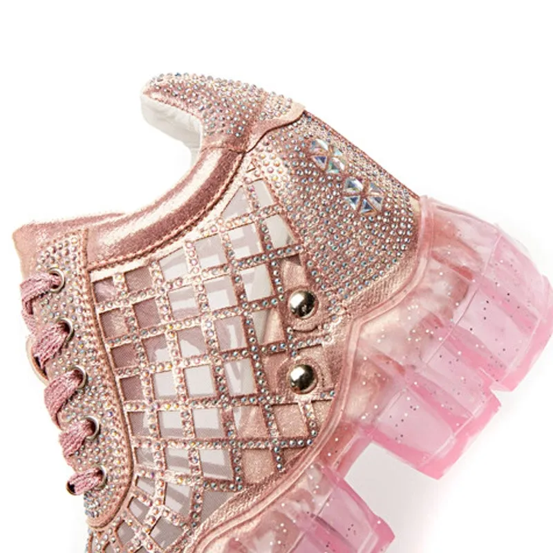 Women Sneakers Platform Bling Bling Crystal