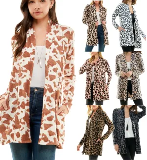 Women's Casual Lightweight Open Front Cardigan and Soft Basic Drape Long Sleeve Sweater Coat (S-3XL)