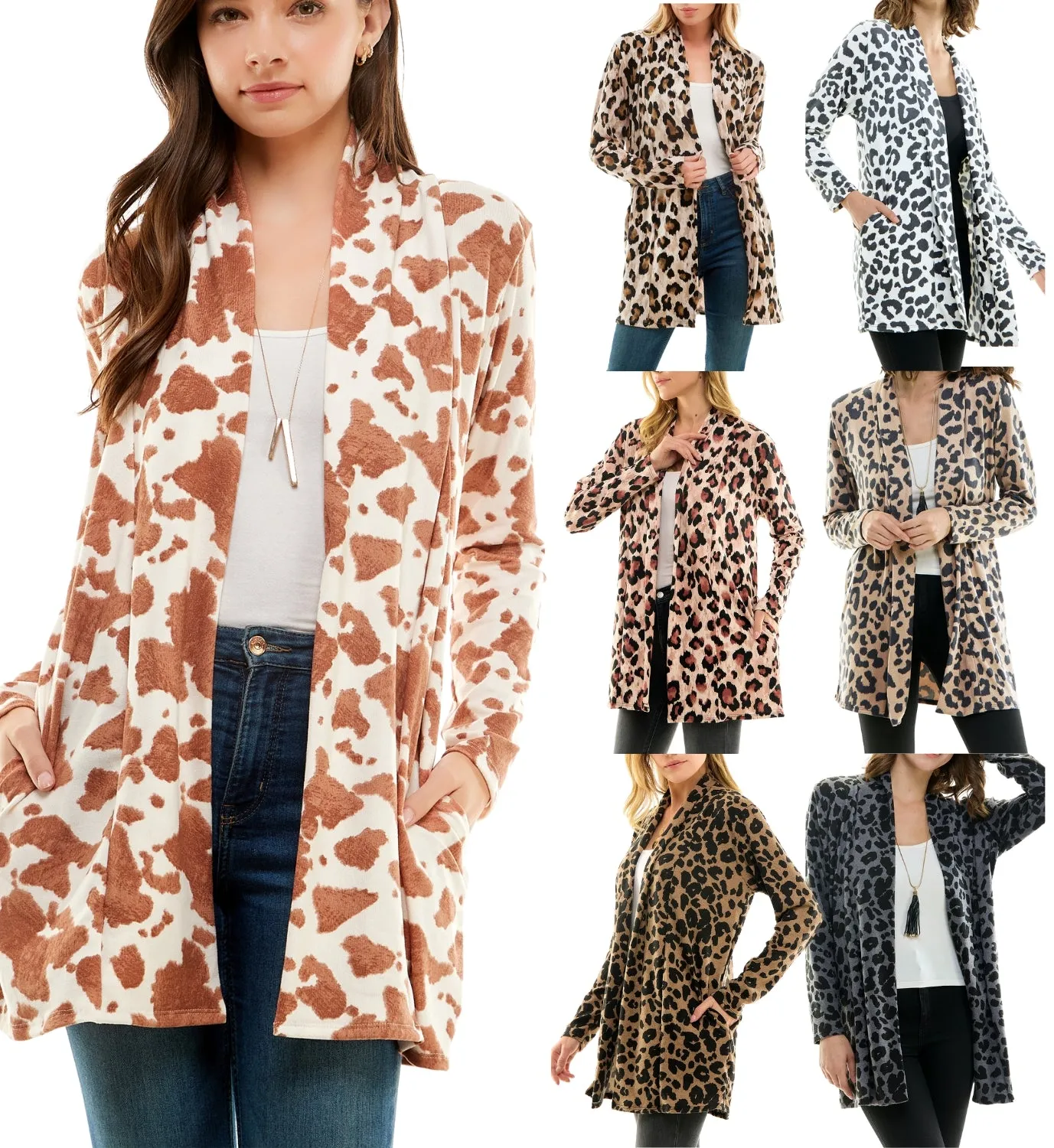 Women's Casual Lightweight Open Front Cardigan and Soft Basic Drape Long Sleeve Sweater Coat (S-3XL)