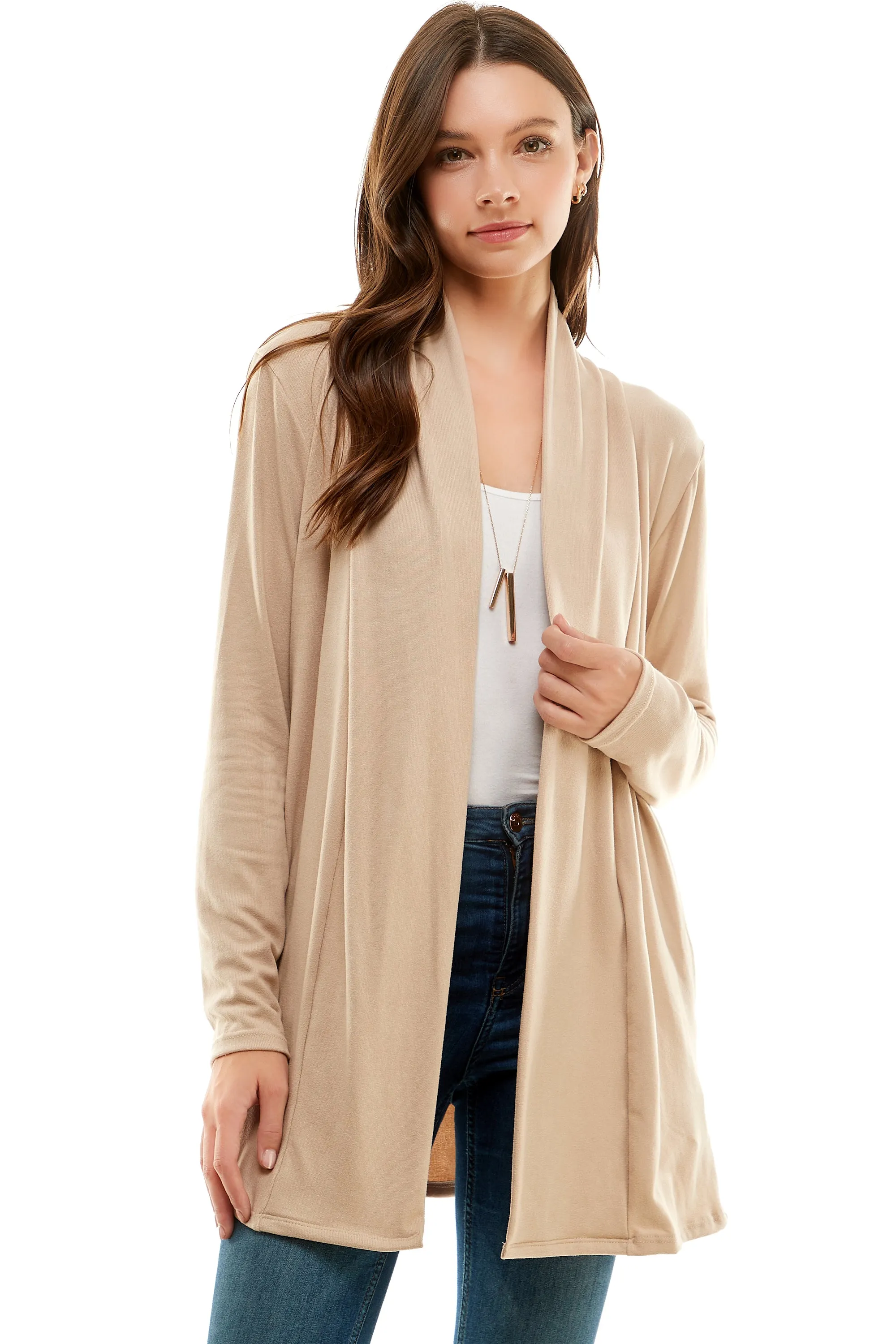 Women's Casual Lightweight Open Front Cardigans with Pockets