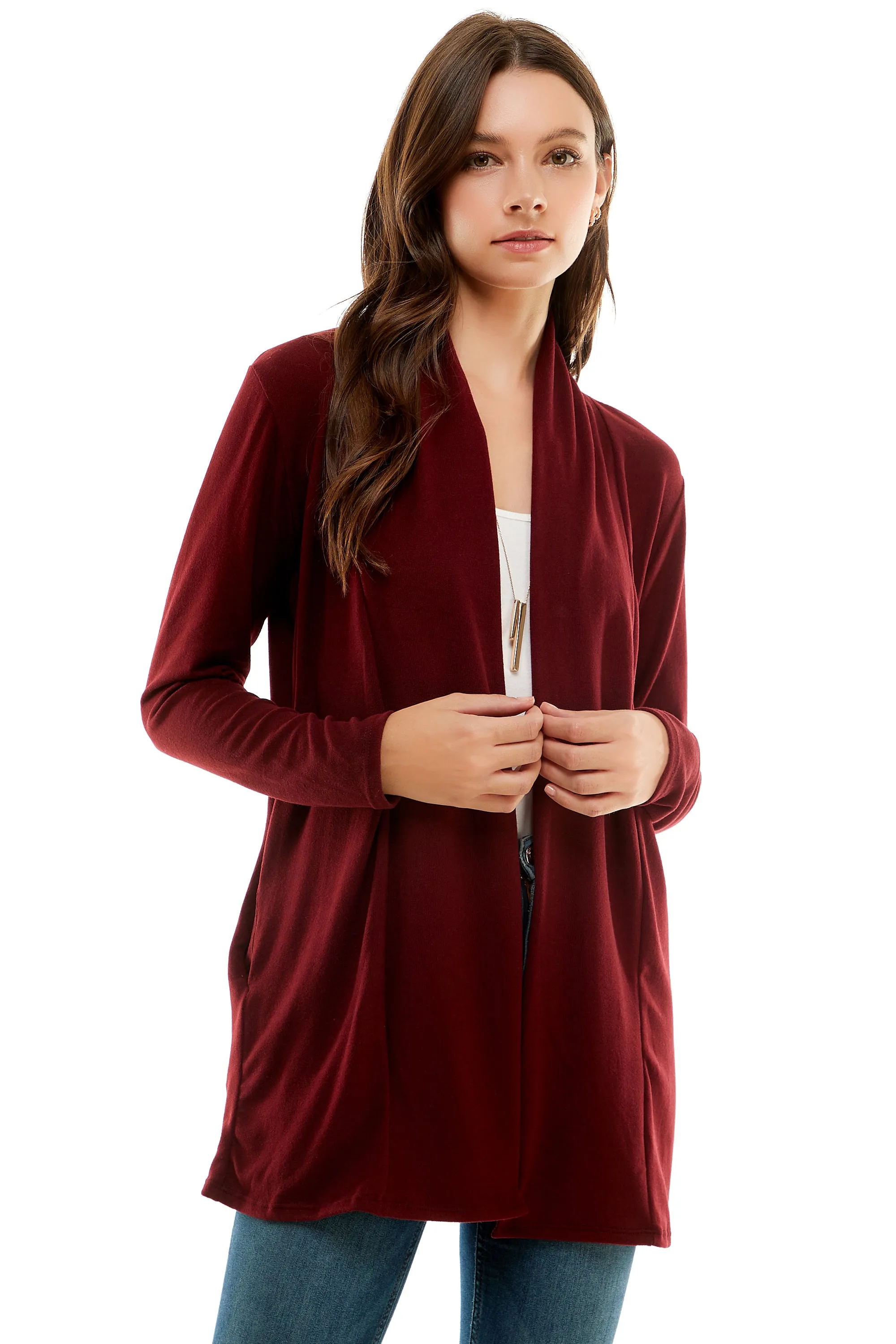 Women's Casual Lightweight Open Front Cardigans with Pockets