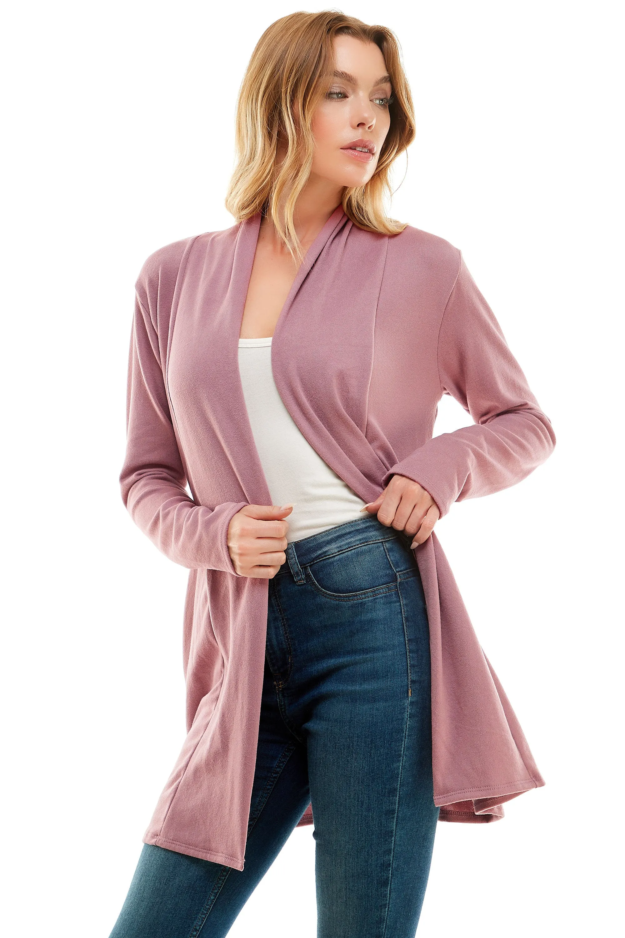 Women's Casual Lightweight Open Front Cardigans with Pockets
