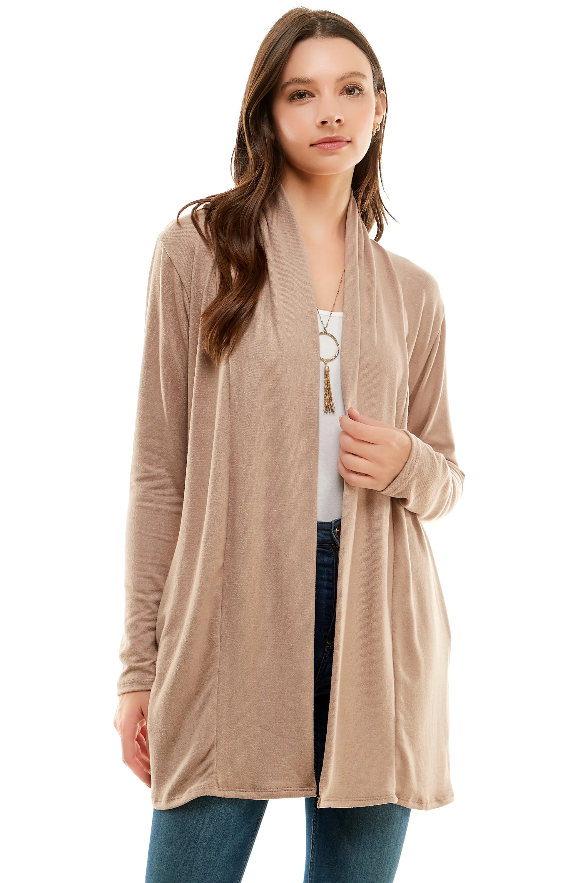 Women's Casual Lightweight Open Front Cardigans with Pockets