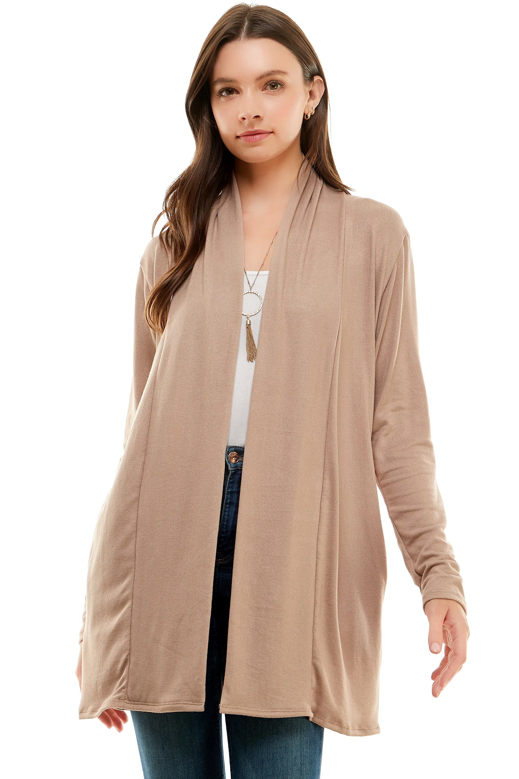 Women's Casual Lightweight Open Front Cardigans with Pockets