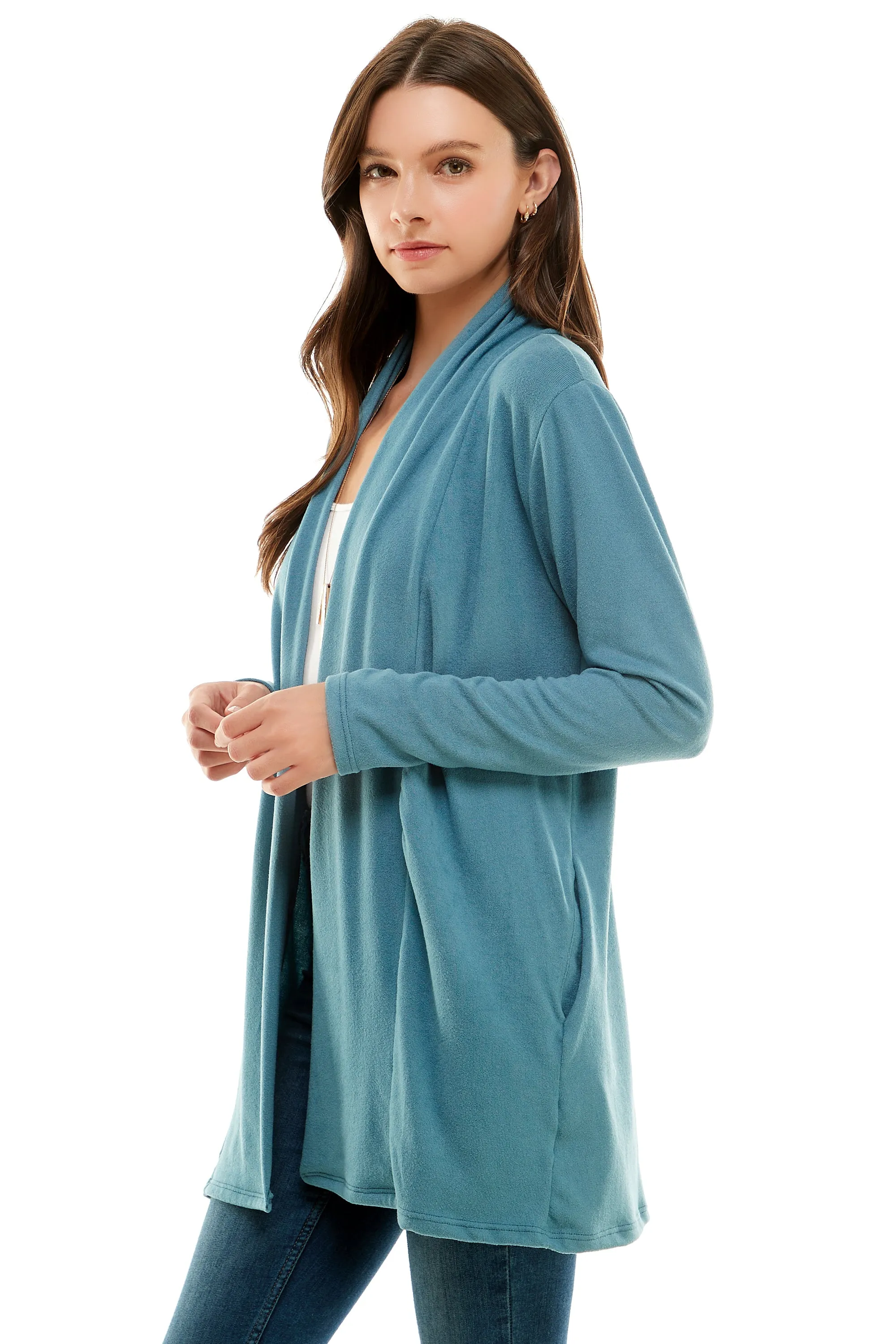 Women's Casual Lightweight Open Front Cardigans with Pockets
