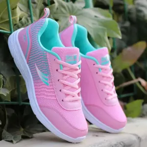 Women’s Casual Sports Sneakers – Breathable Flat Running Shoes
