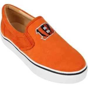 Women's Cincinnati Bengals Cuce Orange Suede Slip On Shoe