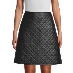 Women’s Quilted Leather Skirt – Edgy & Elegant