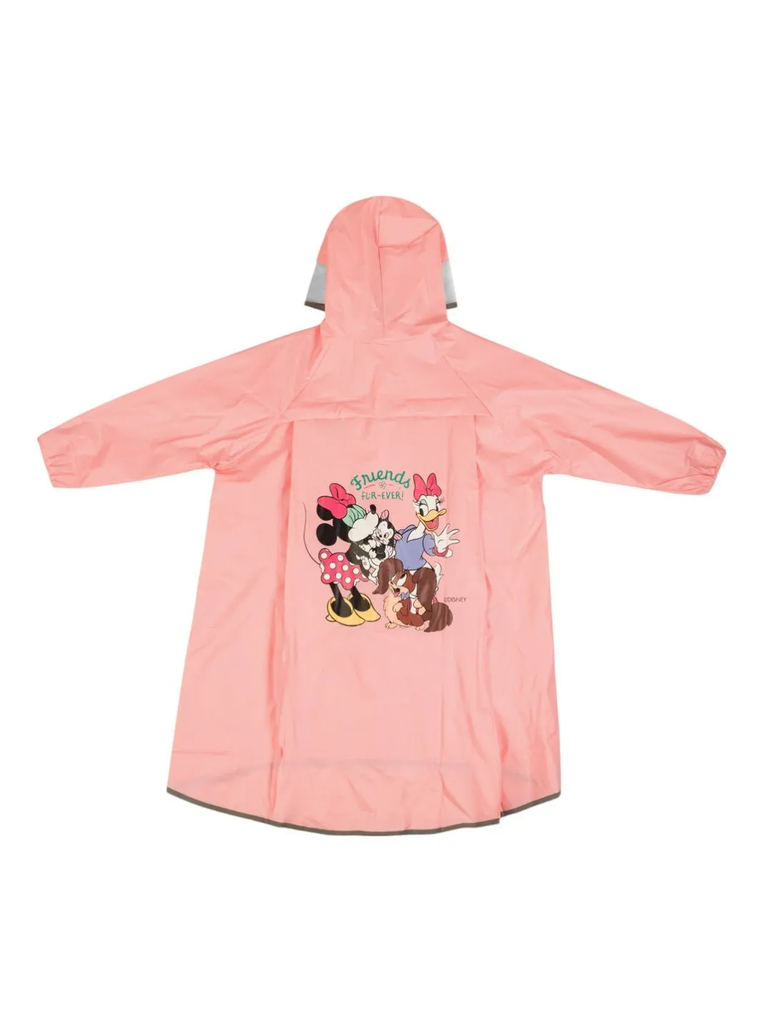 Yellow Bee Girls' Pink Disney Raincoat – Minnie Mouse, Daisy Duck & Figaro “Friends Forever” Design